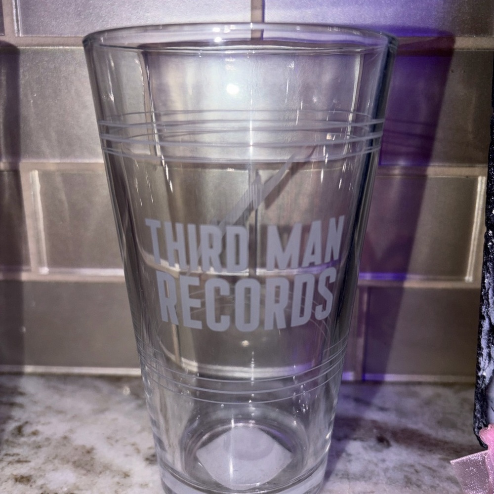 Third Man Records Clear Pint Glass